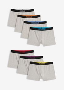 Boxershorts eng mit Baumwolle (7er Pack) in grau, Gr&ouml;sse 5 (M), aus &uuml;ber 80% Baumwolle, bonprix