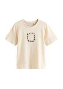 next, Femmes T-shirt, &eacute;cru / bleu-gris / marron