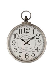 AMBIENTE HAUS, Wanduhr &raquo;Wanduhr Silber 35cm&laquo;, silberfarben, B/H/T: 35 cm x 47 cm x 6 cm