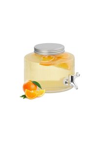 Relaxdays, Relaxdays Getr&auml;nkespender &raquo;Allrounder&laquo;, silberfarben, transparent