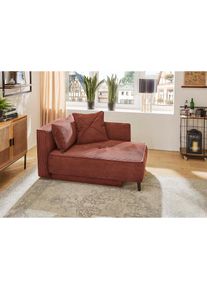 Jockenh&ouml;fer Jockenh&ouml;fer Gruppe, Recamiere &raquo;Rex, B: 155 cm, Liegefl. 88x200 cm&laquo; mit Bettfunktion, Bettkasten & Zierkissen, Federkern, rost, rot, Korpus: 100% 