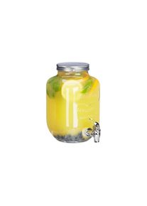 Relaxdays, Relaxdays Getr&auml;nkespender &raquo;3,5 Liter&laquo;, silberfarben, transparent