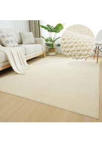 Goodproduct, GOODproduct Teppich &raquo;Lilia&laquo; rechteckig 5 mm H&ouml;he Sisal-Optik, uni, waschbar, Wohnzimmer, Schlafzimmer, Esszimmer, natur, Kunstfaser, 5 mm