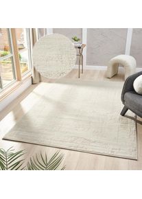 Goodproduct, GOODproduct Teppich &raquo;Hamsa&laquo; rechteckig 9 mm H&ouml;he dezenter Glanz, Schrumpf-Garn-Effekt, im Vintage-Look, dichte Qualit&auml;t, cream, 