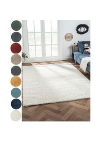 MyFlair M&ouml;bel & Accessoires, Hochflor-Teppich &raquo;My Shaggy&laquo; rechteckig 37 mm H&ouml;he Shaggy, Uni-Farben, leicht gl&auml;nzend, Microfaser, extra flauschig, 