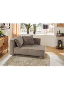 Jockenh&ouml;fer Jockenh&ouml;fer Gruppe, Recamiere &raquo;Rex, B: 155 cm, Liegefl. 88x200 cm&laquo; mit Bettfunktion, Bettkasten & Zierkissen, Federkern, taupe, Korpus: 100% Polyester