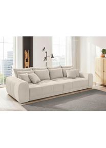 Jockenh&ouml;fer Jockenh&ouml;fer Gruppe, Big-Sofa &raquo;Moldau XXL, B: 306 cm&laquo; Mega-Sofa, mit 4 Zierkissen & Federkern, beige, Feinstruktur (100% Polyester) in Sitz, R&uuml;cken- 