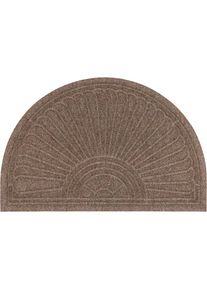 wash+dry by Kleen-Tex, wash+dry by Kleen-Tex Fussmatte &raquo;DUNE Halfmoon taupe&laquo; rechteckig 8 mm H&ouml;he Schmutzfangmatte, rutschhemmend, In- und Outdoor 