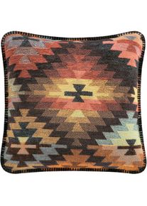 Biederlack, Dekokissen &raquo;Nomad&laquo; markantes Ikat-Dessin, nomad glow, ethnomuster, Baumwolle, Polyacryl, Polyester, 1 Stk.