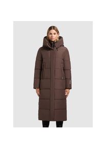 Khujo, Unisex, Khujo Steppmantel &raquo;SOULANI4&laquo; wasserabweisende Beschichtung an den Reissverschlusstaschen, schwarz braun, M (38), Der wadenlange Khujo 