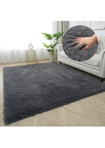 Goodproduct, GOODproduct Hochflor-Teppich &raquo;Leava, besonders weich und kuschelig, leichter Glanz&laquo; rechteckig 37 mm H&ouml;he uni, Mikrofaser Teppiche, 