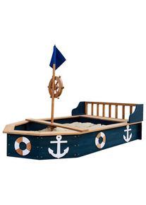 Sandkasten , Anthrazit, Braun , Holz , Hemlocktanne , massiv , 153x100x90 cm , unisex , CE, FSC 100% , Sitzfl&auml;che , Freizeit & Co, Outdoor-Spielzeug, Sandk&auml;sten