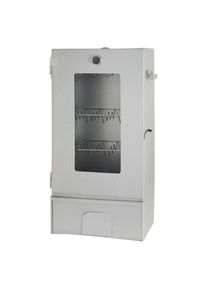 R&auml;ucherofen , Grau , Metall , 44x80x28 cm , hitzebest&auml;ndiges Geh&auml;use, Tragegriffe, Thermometer in der T&uuml;r, H&auml;ngeregale , Grillen, Grills