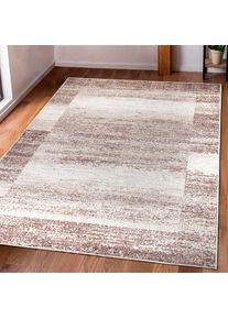Goodproduct, GOODproduct Teppich &raquo;Beldre&laquo; rechteckig 9 mm H&ouml;he mit besonders weichem Flor, Kurzflor, modernes Design, mit Bord&uuml;re, sand, Kunstfaser, 9