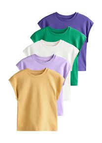 next, Femmes T-shirt, vert / lavande / violet fonc&eacute; / orange / blanc