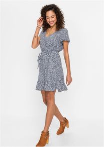 Minikleid aus nachhaltiger Viscose in blau, Gr&ouml;sse 42, bonprix