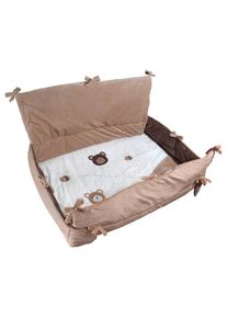 Patinio Laufgittereinlage , Braun, Creme, Beige , Textil , B&auml;r , F&uuml;llung: Polyester,Polyester , 95x95 cm , EN 71 , weich und anschmiegsam , Baby- und Kinderm&ouml;bel, Babyzimmer, Laufgitter