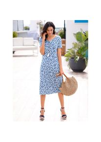 Inspirationen, Unisex, Sommerkleid &raquo;Jersey-Kleid&laquo;, hellblau, jeansblau, bedruckt, 36, Normalgr&ouml;ssen, mit Viskose (ECOVERO)