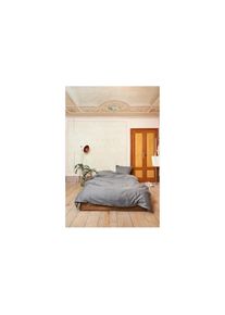 Journey Living, Bettw&auml;sche &raquo;Braga&laquo; Nachhaltige Bettw&auml;sche aus Bio-Baumwollsatin, grau, Satin (Bio-Baumwolle), Obermaterial: 100% Baumwolle