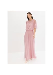 bonprix, Unisex, bonprix Maxikleid f&uuml;r Abiball, Festtage und Hochzeiten, aus feinem T&uuml;ll, pink (l&auml;nge: regul&auml;r), 40, N-Gr, Feines T&uuml;ll-Obermaterial 