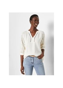 bonprix, Unisex, bonprix Tunika figurumspielende Passform, mit 3/4-&Auml;rmeln, aus reiner Baumwolle, wollwei&szlig;, 38, Figurumspielende Passform f&uuml;r 