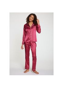 s.Oliver, Unisex, s.Oliver Pyjama Set, 3-teilig, incl. Schlafmaske, beere, 46, Klassisch geschnittener Pyjama