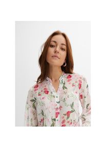 bonprix, Unisex, bonprix Chiffonbluse Loose Fit, f&uuml;r festliche Anl&auml;sse, mit langem Arm, wollwei&szlig; gebl&uuml;mt, 46, Eleganter Stil sorgt f&uuml;r einen edlen 