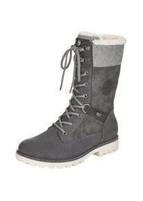 Remonte, Unisex, Winterstiefel Schn&uuml;rboots, Stiefelette mit wasserabweisender Tex-Ausstattung, grau, kombiniert, 38, Mit kurzem Schaft und 