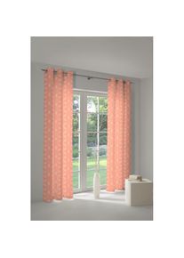 Adam, Vorhang &raquo;Retro Floret&laquo; &Ouml;sen 1 Stk. tlg. aus 100% Bio-Baumwolle, orange, Jacquard, Baumwolle (Bio-Baumwolle)
