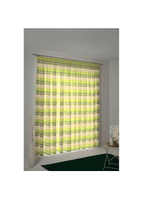 WIRTH, Vorhang &raquo;Menorca&laquo; Kr&auml;uselband 1 Stk. tlg., gr&uuml;n, Baumwolle, Polyester