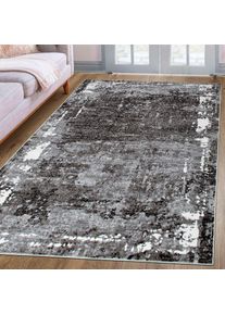 Goodproduct, GOODproduct Teppich &raquo;Oberwill&laquo; rechteckig 9 mm H&ouml;he mit besonders weichem Flor, Kurzflor, Vintage, modern, dichte Qualit&auml;t, grau, 