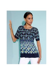 CR&Eacute;ATION L Creation L, Unisex, creation L 2-in-1-Shirt &raquo;Mesh-Shirt&laquo; 1 tlg., marine, hellblau, bedruckt, 36, mit Viskose (ECOVERO)