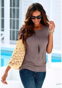 Lascana Witt Damen Longshirt, taupe, Gr&ouml;&szlig;e 36/38, 95% Viskose, 5% Elasthan