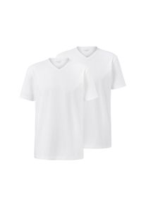 Tchibo - 2 T-Shirts mit V-Ausschnitt - Herren - Gr. XL - weiss