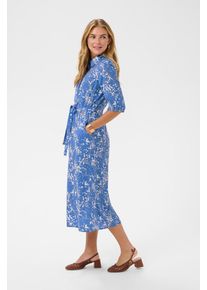 Cream, Femmes Robe-chemise 'CRTiah', bleu roi / blanc