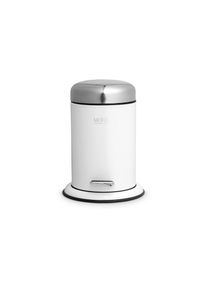 M&ouml;ve M&ouml;ve, M&uuml;lleimer &raquo;Push 3 l&laquo; 1 Beh&auml;lter, silberfarben, wei&szlig;, Edelstahl, B/H/T: 22 cm x 29,5 cm x 22 cm