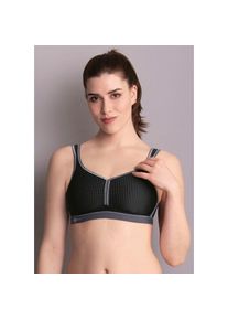 Anita active, Sport-BH &raquo;Performance&laquo; Cup A-E, vorgeformte Cups, verstellbare Tr&auml;ger, atmungsaktiv, nahtlos, schwarz, anthrazit, 85, Cup D, Sport-BH