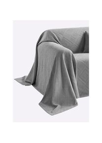 Pereira Da Chuna, Pereira da Chuna Tagesdecke, grau, 100% Baumwolle