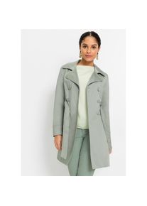 bonprix, Unisex, bonprix Trenchcoat mit abnehmbarem Bindeg&uuml;rtel, 2-Reiher, rauchgr&uuml;n, 38, Femininer 2-Reiher mit abnehmbarem Bindeg&uuml;rtel