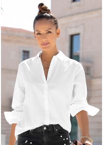 Lascana Witt Damen Hemdbluse, creme, Gr&ouml;&szlig;e 34, 100% Baumwolle