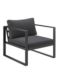 Ambia Garden Loungesessel , Anthrazit , Metall, Textil , F&uuml;llung: Schaumstoff , eckig , 73x63x76 cm , inklusive Armlehnen , Gartenm&ouml;bel, Loungem&ouml;bel, Lounge-Sessel