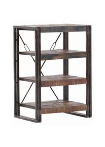 Ambia Home Regal , Braun , Holz , Mangoholz , massiv , 55x80x40 cm , stehend , Wohnzimmer, Regale, B&uuml;cherregale