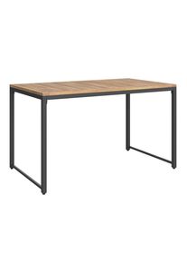 Ambia Garden Gartentisch , Naturfarben, Schwarz , Holz, Metall , Akazie , vollmassiv , rechteckig , 120x65x70 cm , Gartenm&ouml;bel, Gartentische, Gartentische