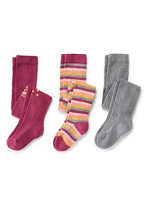 Tchibo - 3 Paar Kinder-Strumpfhosen - Baby - Gr. 98/104 - grau