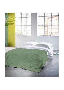 Fleuresse, Fleuresse Plaid &raquo;Plaid&laquo; Halbleinen, in Gr. 180x270 cm, Plaid, salbei, dunkelgr&uuml;n, Baumwolle, Leinen