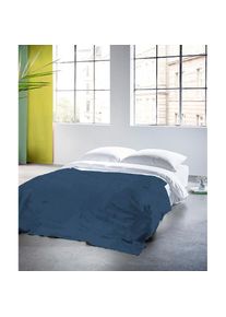 Fleuresse, Fleuresse Plaid &raquo;Plaid&laquo; Halbleinen, in Gr. 180x270 cm, Plaid, navy, Baumwolle, Leinen