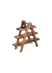 Relaxdays, Relaxdays Etagere &raquo;3-stufig&laquo; Holzart: Akazie (China), braun, B/H/L: 41 cm x 38 cm