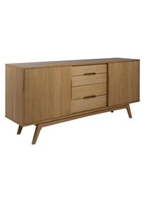 AC Design, AC Design Sideboard &raquo;Marte&laquo; Anrichte, Eiche/Furnier, 2 Schiebet&uuml;ren, 4 Schubladen, Breite 180 cm, eiche, B/H/T: 180 cm x 84 cm x 44 cm