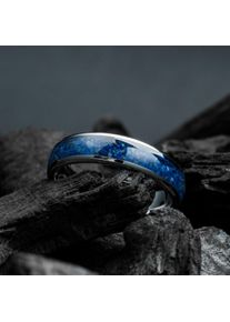 Holzkern Rings Men Tungsten und Lapislazuli