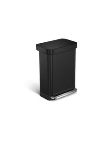 simplehuman, simplehuman M&uuml;lleimer &raquo;55 l&laquo;, schwarz matt, Edelstahl, B/H/T: 47 cm x 65,5 cm x 36 cm